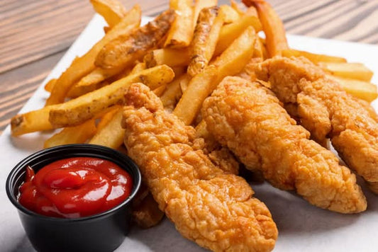 Kids Crispy Chicken Strips (2 Pcs) + Fries